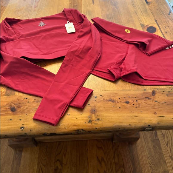 Women's Red Athletic Shorts - Picture 1 of 1
